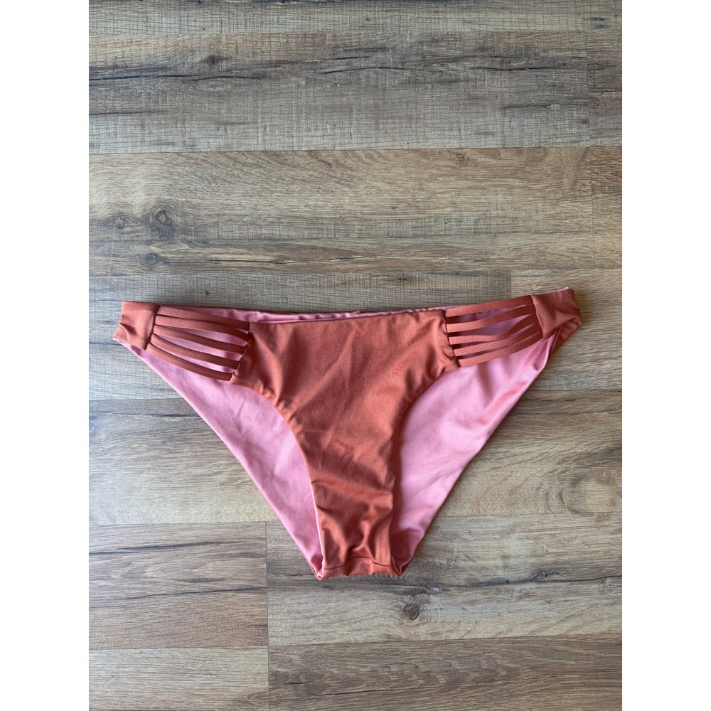 Patagonia Reversible Seaglass Bay Bikini Bottoms Terracotta Pink Surf Minimal